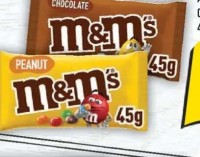M&M's Arahide învelite în ciocolată cu lapte/ciocolată cu lapte, 45g