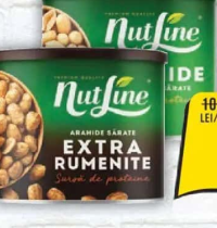 NUTLINE Arahide Coapte și Sărate, Extra Rumenite/Sărate/Prăjite cu Miere, 135g