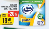 Zewa Jumbo Prosoape de Hârtie Jumbo, 2 str., 1 rolă, 325 foi