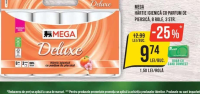 MEGA DELUXE HÂRTIE IGIENICĂ CU PARFUM DE PIERSICĂ, 8 ROLE, 3 STR.