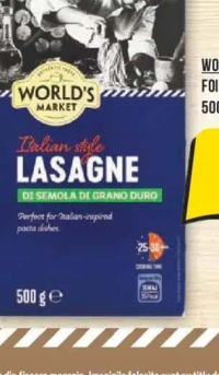 WORLD'S MARKET FOI DE LASAGNA, 500G