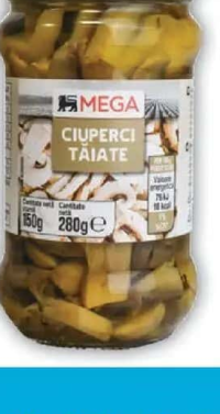 MEGA CIUPERCI, TĂIATE, 280G