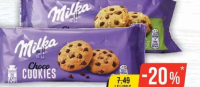 Milka Fursecuri cu bucățele de ciocolată Choco Cookies/biscuiți cu bucățele de ciocolată și alune, 1