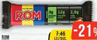 ROM Baton proteic ciocolată, rom, arahide/ciocolată, rom, cafea, 41g