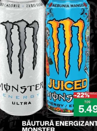 Monster Băutură energizantă strawberry ultra/energy ultra/green zero zahăr 500ml