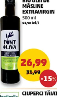 FONTOLIVA BIO ULEI DE MĂSLINE EXTRAVIRGIN 500 ml