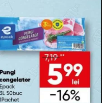 Epack Pungi congelator 3L 50buc