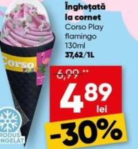 Corso Play flamingo Înghețată la cornet 130ml