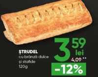 fiigo Ștrudel cu brânză dulce și stafide 120g
