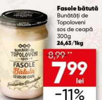Bunătăți de Topoloveni Fasole bătută cu sos de ceapă 300g