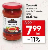 Aristocrat Zacuscă fasole / vinete 300g