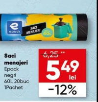 Epack Saci menajeri negri 60L 20buc