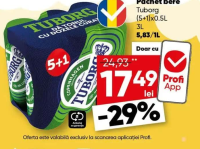 Tuborg Pachet bere (5+1)x0.5L 3L