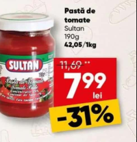 Sultan Pastă de tomate 190g