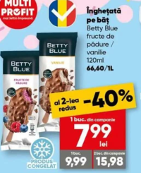 Betty Blue Înghețată pe băț fructe de pădure / vanilie 120ml