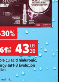 Gerovital H3 Evolution Fiole cu acid hialuronic 10 fiole