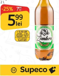 Bere blondă ZIMBRU világos sör 2 L