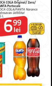 Băutură carbogazoasă COCA COLA Original/ Zero/ FANTA Portocale 1.5 L
