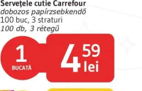Carrefour Servețele cutie 100 buc 1 bucată