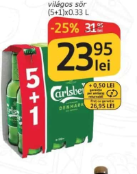 Bere blondă CARLSBERG világos sör (5+1)x0.33 L