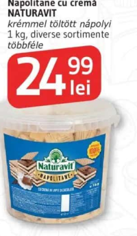 Napolitane cu cremă NATURAVIT 1 kg