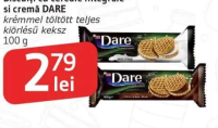 Biscuiți cu cereale integrale și cremă DARE 100 g