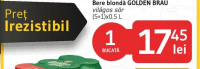 Bere blondă GOLDEN BRAU világos sör (5+1)x0.5 L 1 bucată