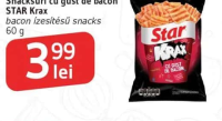 Snack-uri cu gust de bacon STAR KRAX 60 g