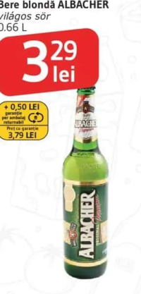 Bere blondă ALBACHER világos sör 0.66 L