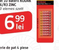 Set 10 baterii KODAK R6/R3 ZINC 10 elemes szett