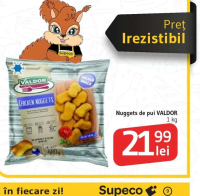 Nuggets de pui VALDOR 1 kg