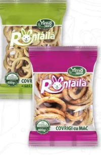 Covrigi TIMOSERV 400 g, diverse sortimente