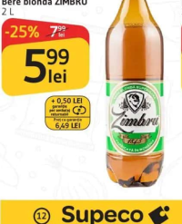 Zimbru Bere blondă 2 L