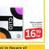CLIO Hârtie copiator A4 80 g/mp, 500 coli/top