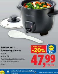 SILVERCREST Aparat de gătit orez 200 W 0,8 L 1 buc.