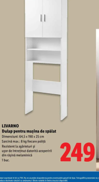 LIVARNO Dulap pentru mașina de spălat 64,5 x 190 x 25 cm