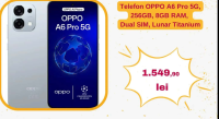 Telefon OPPO A6 Pro 5G, 256GB, 8GB RAM, Dual SIM, Lunar Titanium