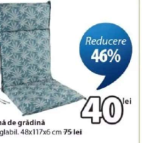 BARMOSE pernă de grădină pentru scaun reglabil 48x117x6 cm