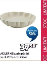 SANGLERKE bazin păsări Ciment Ø28x6 cm