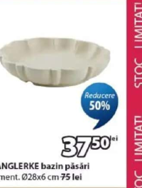 SANGLERKE bazin păsări Ciment Ø28x6 cm
