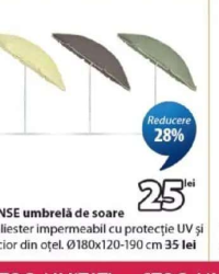 FINSE umbrelă de soare Poliester impermeabil cu protecție UV Ø180x120-190 cm