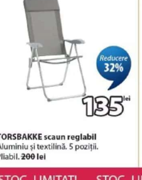 TORSBAKKE scaun reglabil 5 poziții
