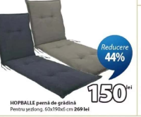 HOPBALLE pernă de grădină pentru șezlong 60x190x6 cm