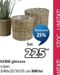 JYSK SANSEBIE ghivece set 3 buc 25/33/40x25/30/35 cm