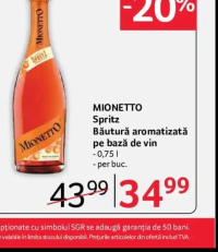 Mionetto Spritz Băutură aromatizată pe bază de vin - 0,75 l