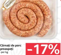 Selgros Cârnați de porc proaspeți 1 kg