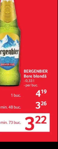 Bergenbier Bere blondă 0.33 l