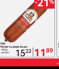 FOX Parizer cu piept de pui 400 g