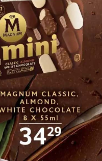 Magnum Classic, Almond, White Chocolate 8x55ml