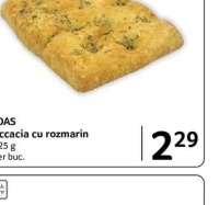 LIDAS Foccacia cu rozmarin 125 g